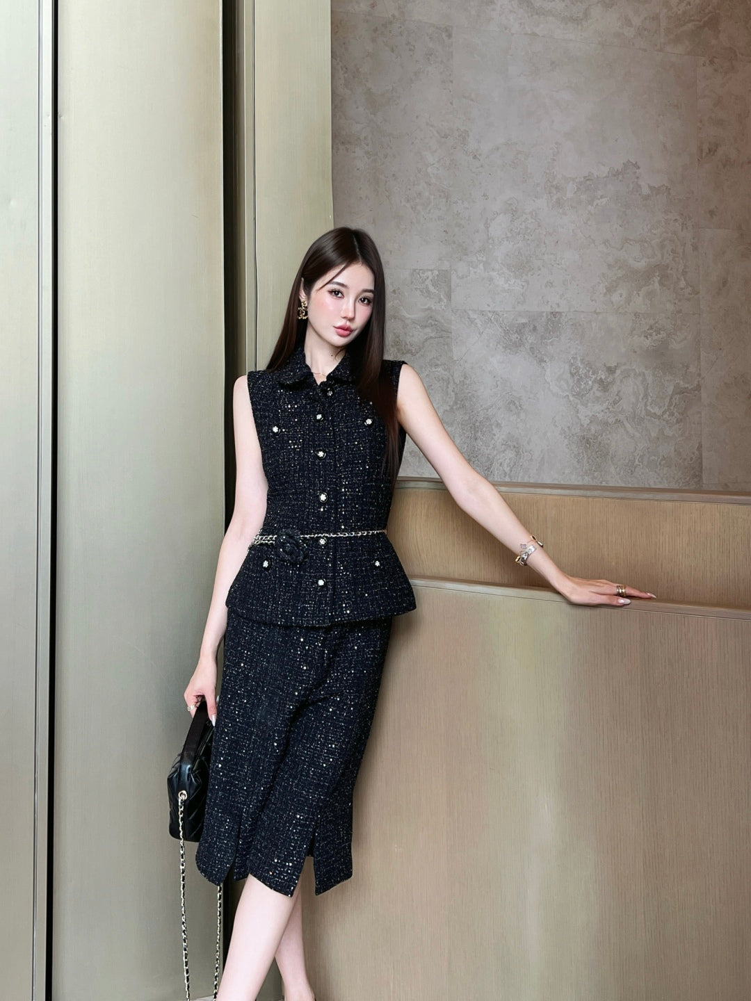 Chan 25ss woven suit