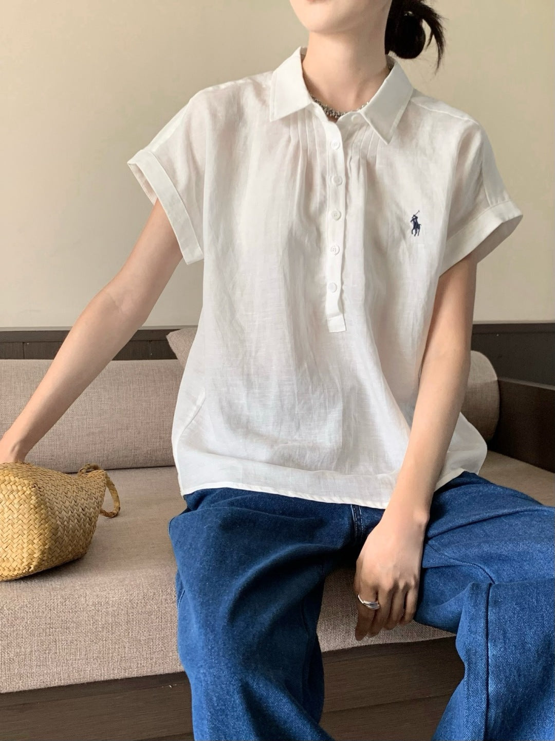 Ral 25ss Linen polo shirt