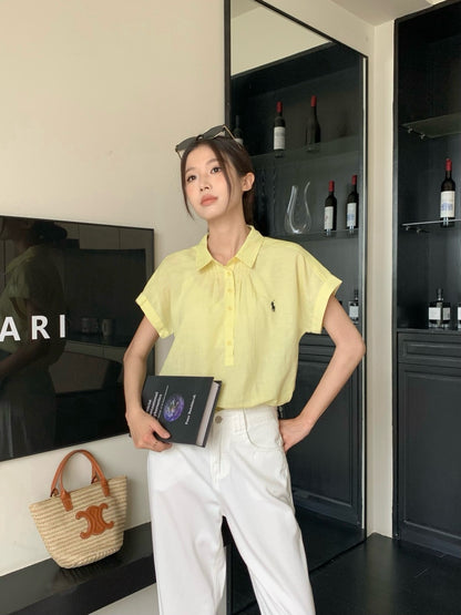 Ral 25ss Linen polo shirt