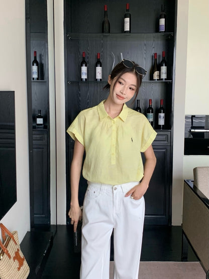 Ral 25ss Linen polo shirt