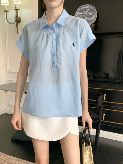 Ral 25ss linen polo shirt