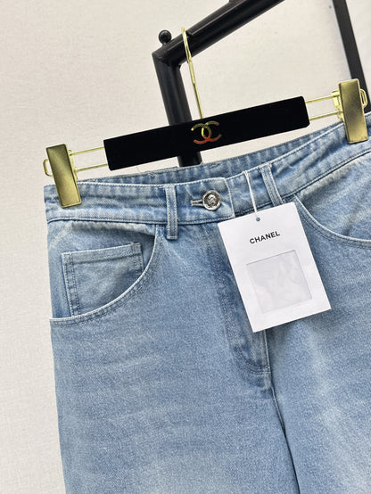 Chan 25ss beaded jeans