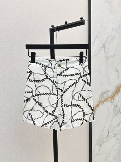 Herm 25ss linen print short