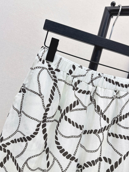 Herm 25ss linen print pants