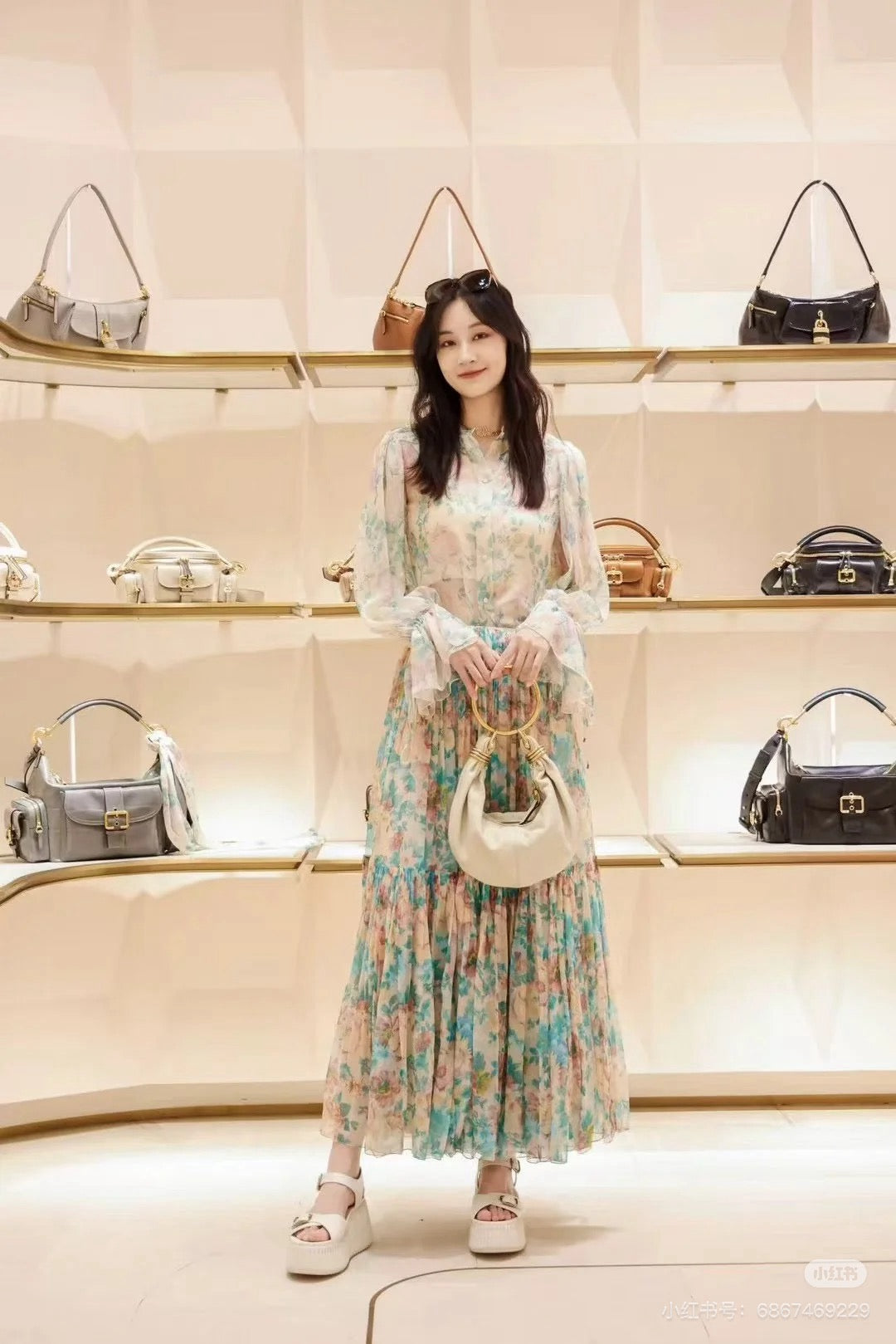 Cho 25ss chiffon skirt