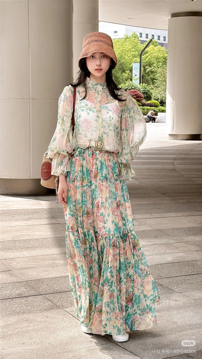 Cho 25ss chiffon skirt