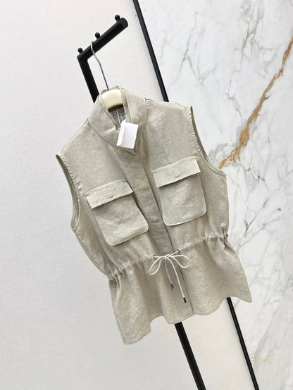 Brun 25ss linen vest