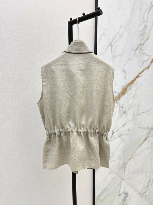 Brun 25ss linen vest