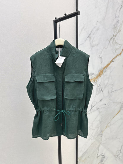 Brun 25ss linen vest