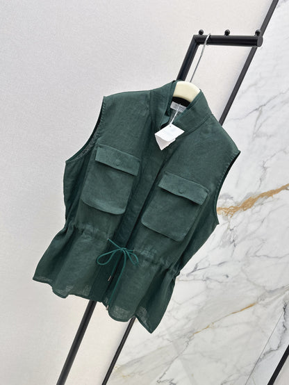 Brun 25ss linen vest