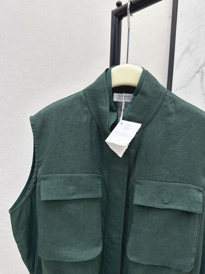 Brun 25ss linen vest