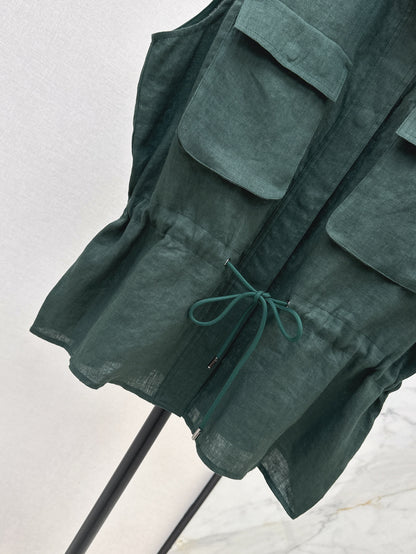 Brun 25ss linen vest