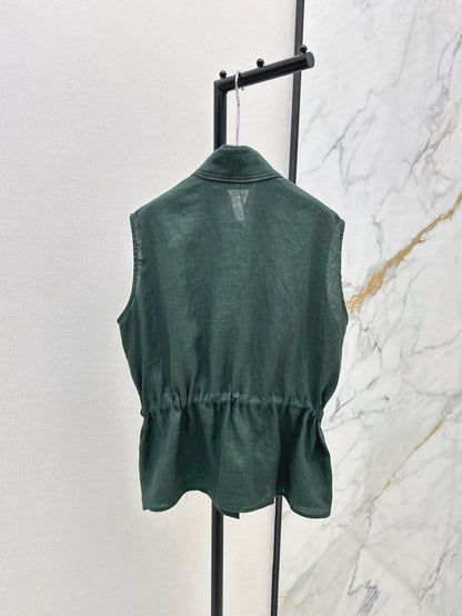 Brun 25ss linen vest
