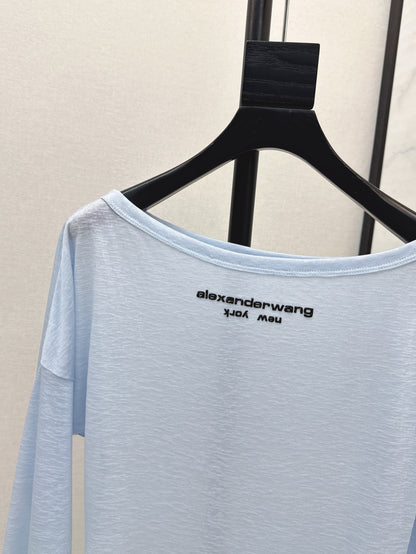 Wang 25ss off-shoulder shirt