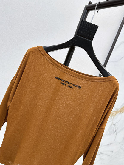 Wang 25ss off-shoulder shirt