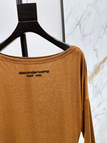 Wang 25ss off-shoulder shirt