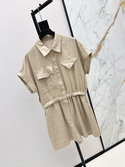Bottega 25ss Linen jumpsuit