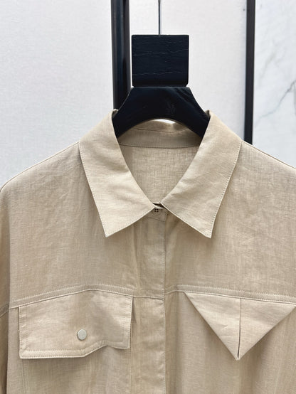 Bottega 25ss Linen jumpsuit