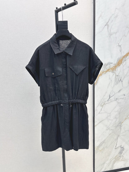 Bottega 25ss Linen jumpsuit