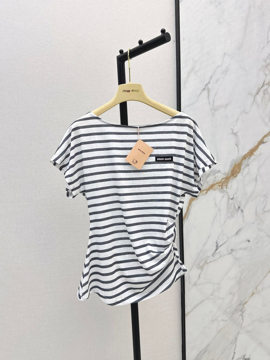 Miu 25ss off-shoulder t-shirt
