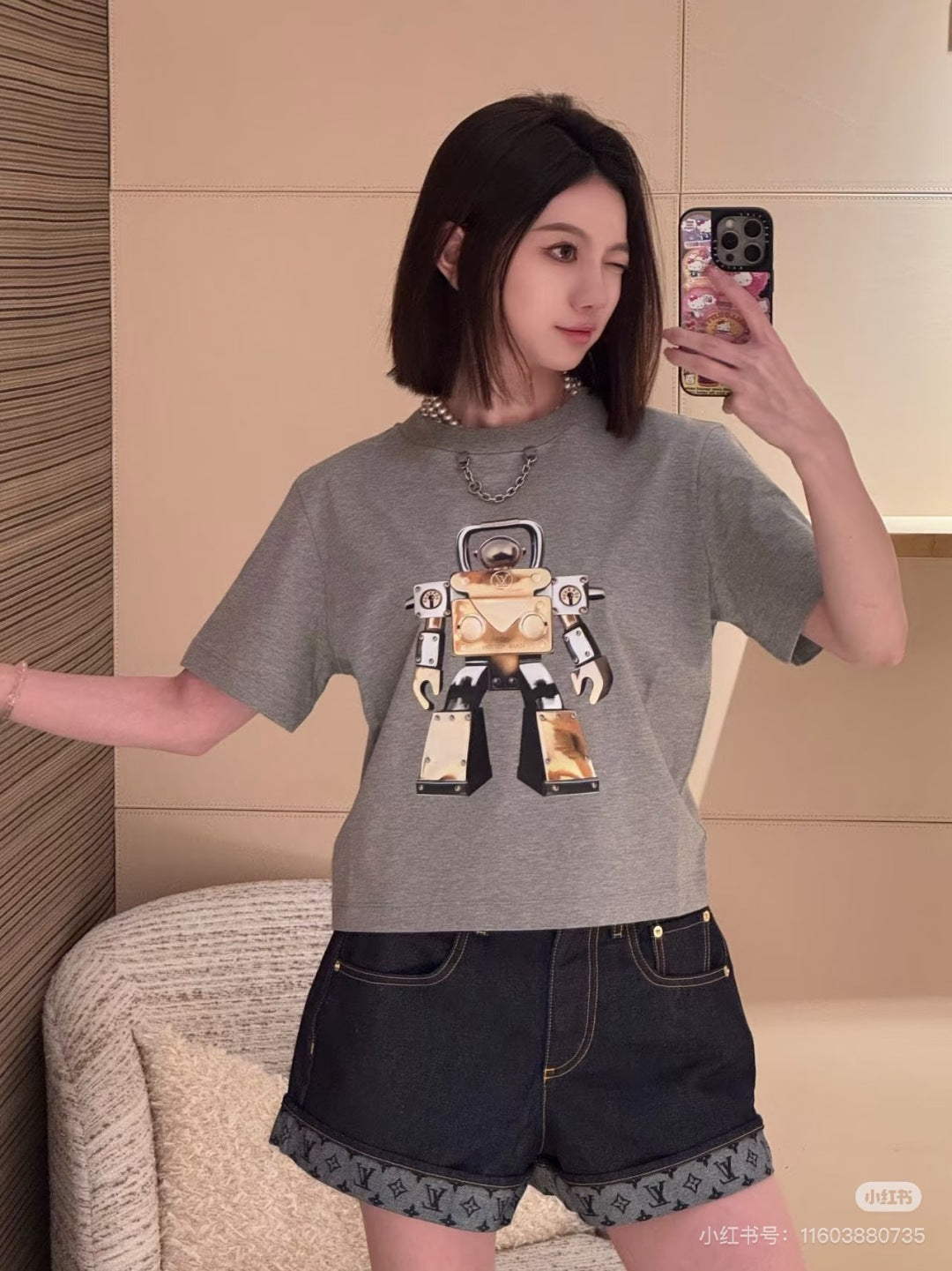 Louis 25ss print t-shirt