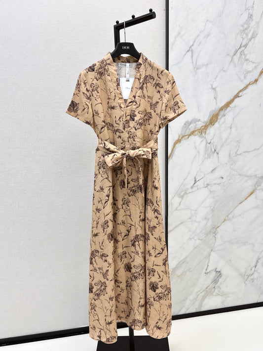 CD 25ss linen print dress