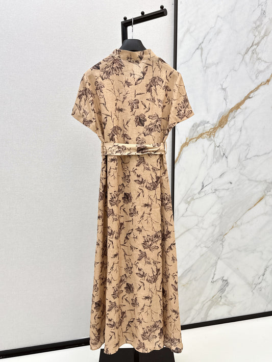 CD 25ss linen print dress