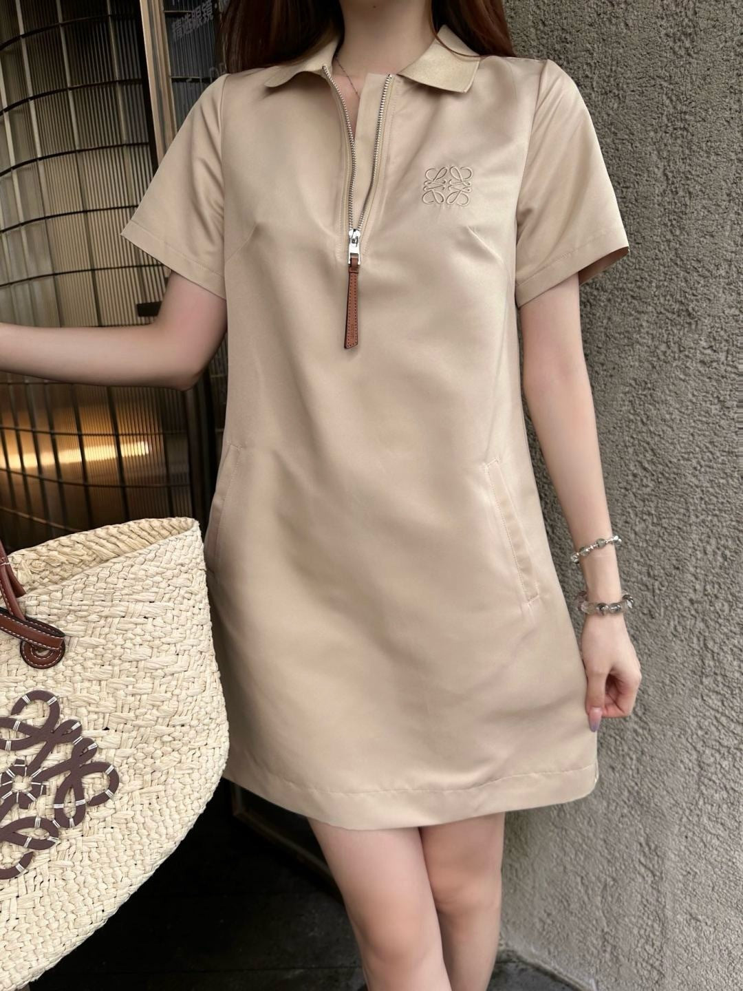 Loe 25ss embroidered dress