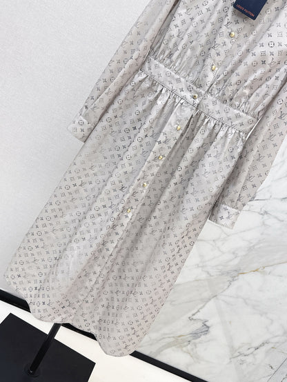 Louis 25ss print shirt dress