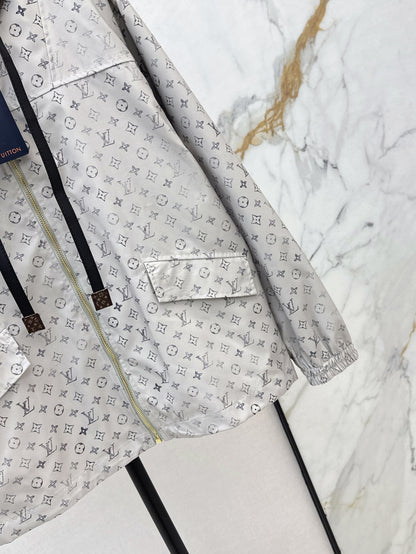 Louis 25ss print hooded jacket