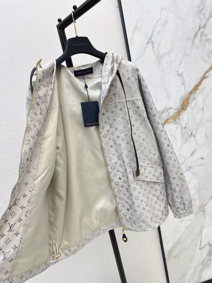 Louis 25ss print hooded jacket
