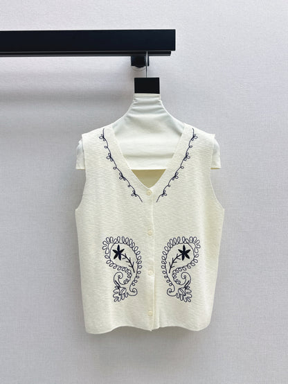 Max 25ss embroidered vest