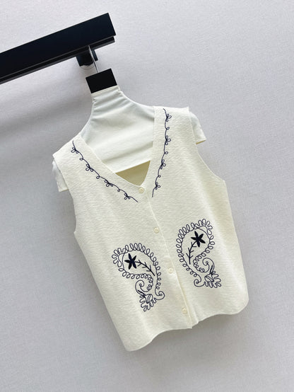Max 25ss embroidered vest