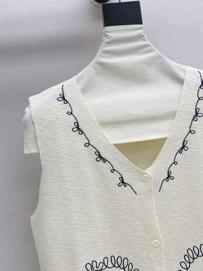 Max 25ss embroidered vest