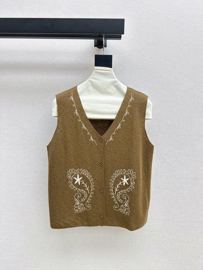 Max 25ss embroidered vest