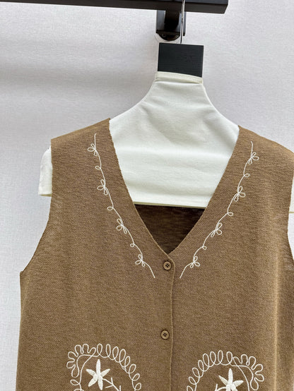 Max 25ss embroidered vest