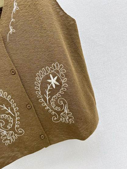Max 25ss embroidered vest