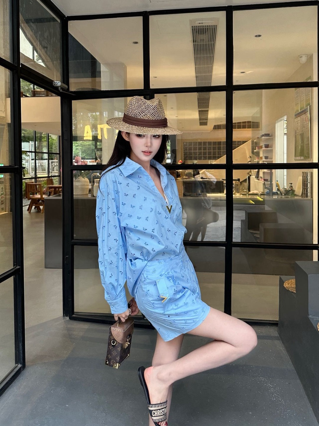 Valen 25ss embroidered suit