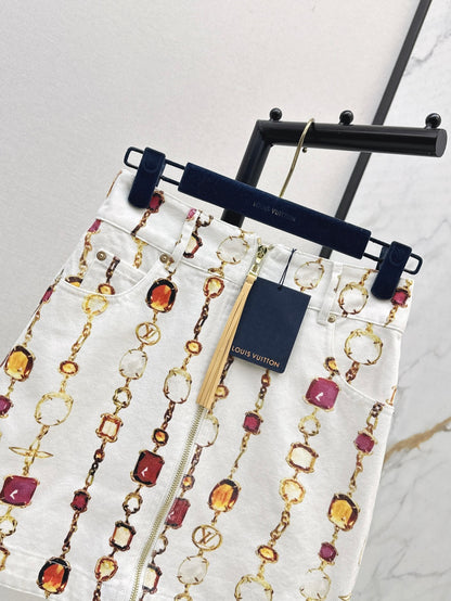 Louis 25ss print skirt