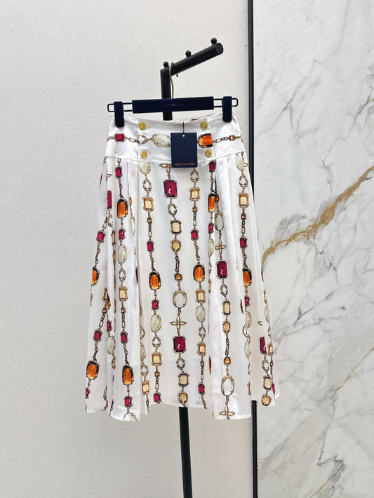 Louis 25ss print skirt