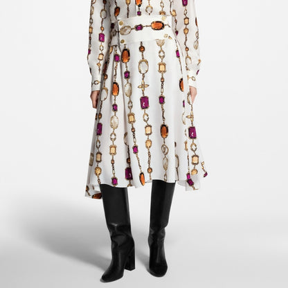 Louis 25ss print skirt