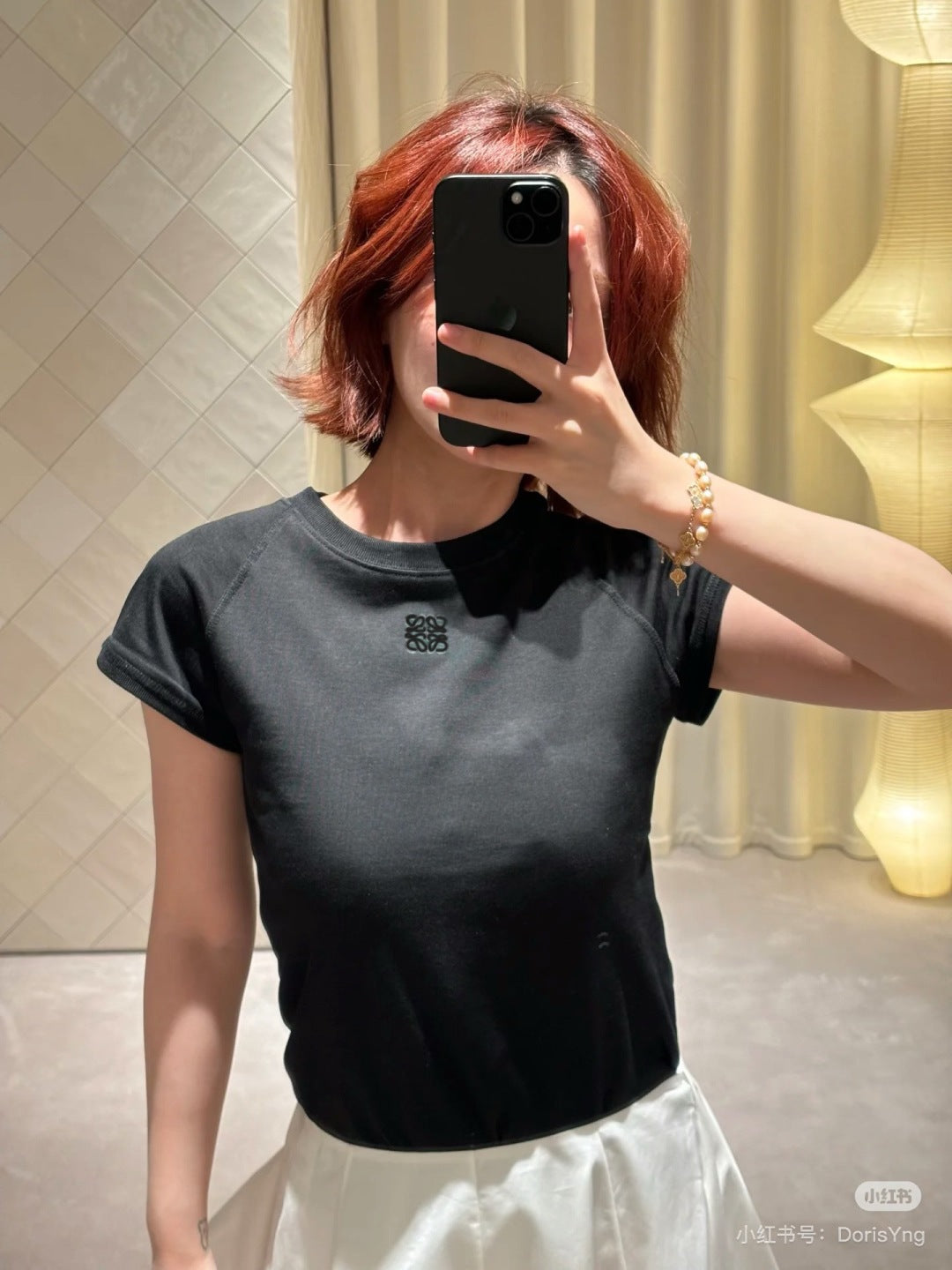 Loe 25ss embroidered t-shirt