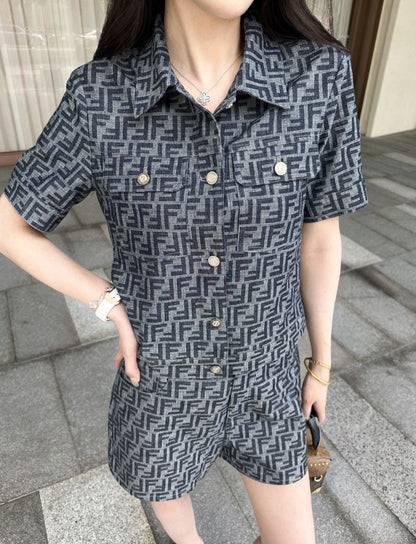 Fend 25ss jacquard suit