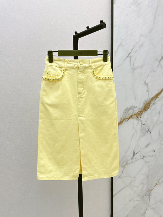 Guc 25ss denim skirt