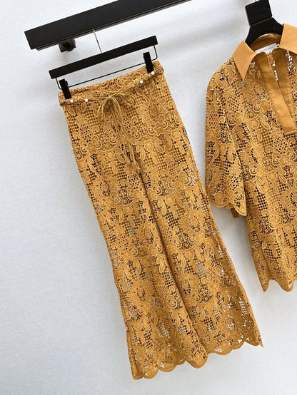 Zimm 25ss embroidered pants