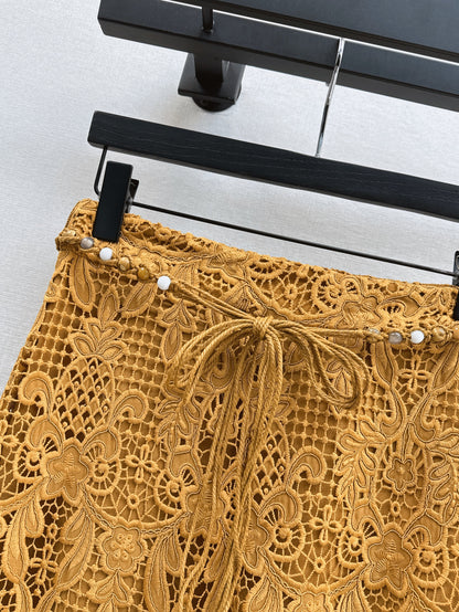 Zimm 25ss embroidered pants