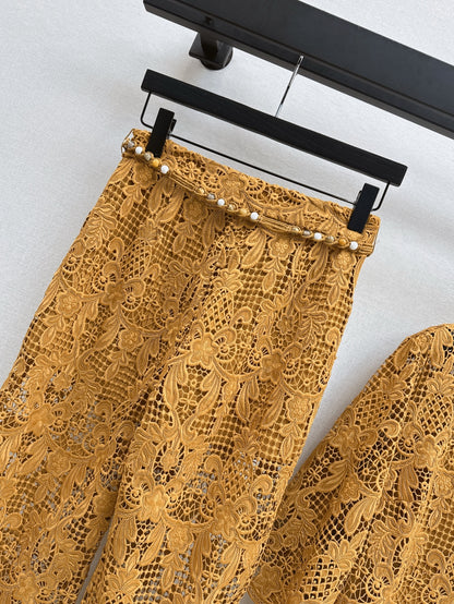 Zimm 25ss embroidered pants