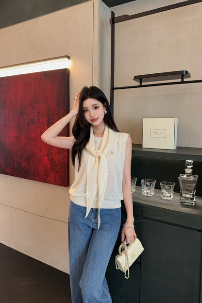 Chan 25ss knit vest