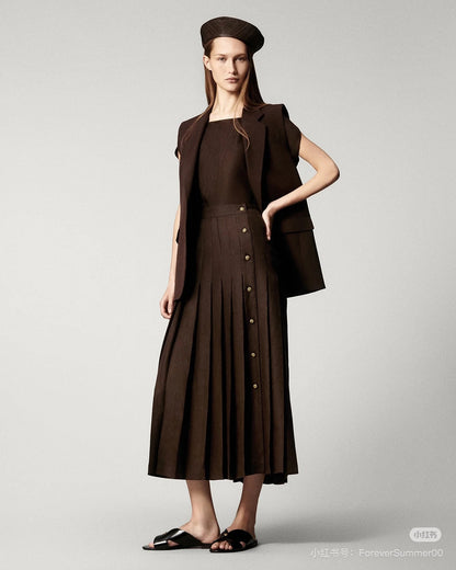 Loro 25ss linen skirt