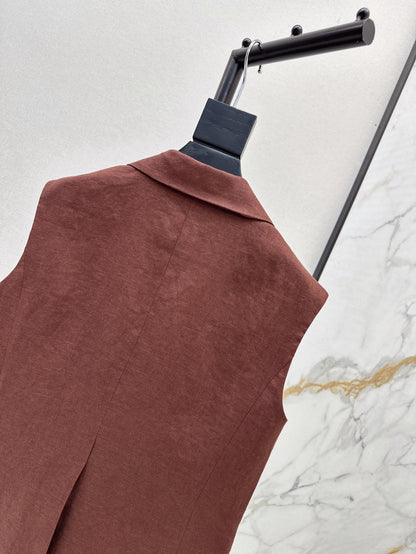Loro 25ss Linen vest
